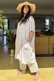 Made in Italy Milo Cotton Slouch Sac Dress Stone